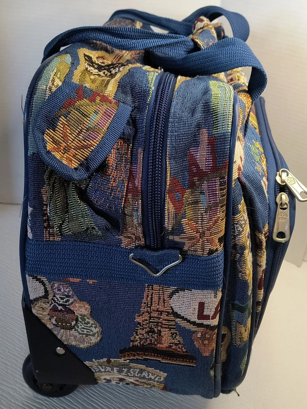 Las Vegas Printed Blue Travel Duffle Bag
